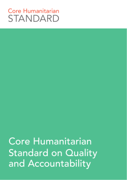 the CHS in English - Core Humanitarian Standard