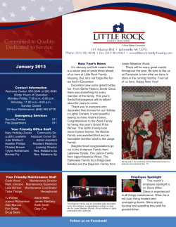 January 2013 - Little Rock Family Housing