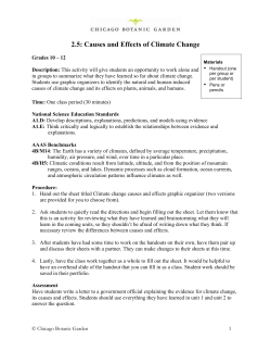 2.5: Causes and Effects of Climate Change