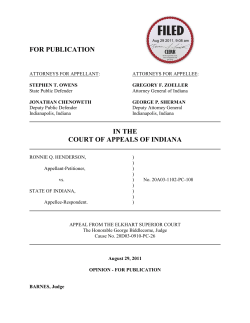 Ronnie Q. Henderson v. State of Indiana