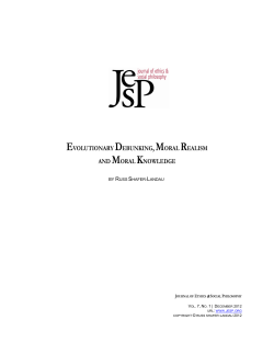Evolutionary Debunking, Moral Realism, and Moral Knowledge