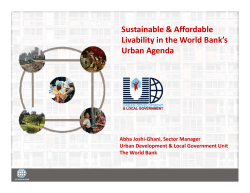 presentation by Abha Joshi-Ghani