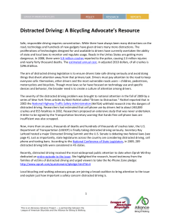 Distracted Driving: A Bicycling Advocate`s Resource