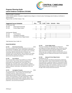Program Planning Guide Latent Evidence Certificate (C5518A)