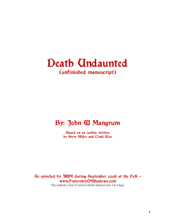 Death Undaunted - Fraternity of Shadows