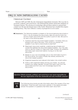 DBQ #15 - New Imperialism