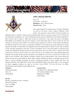 John Jessup Marilla - R.W. Baker Funeral Home