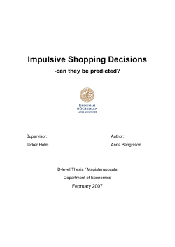 Impulsive Shopping Decisions