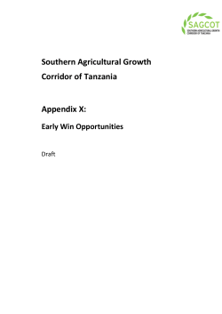 Southern Agricultural Growth Corridor of Tanzania