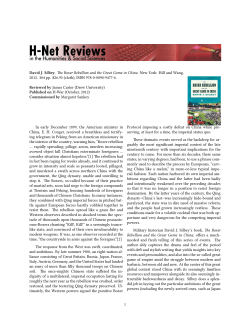 James Carter on The Boxer Rebellion and the Great Game in China