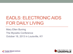 EADLS: ELECTRONIC AIDS FOR DAILY LIVING