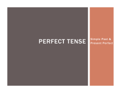 PERFECT TENSE