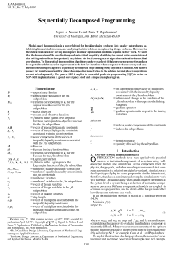 Sequentially Decomposed Programming