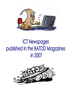 ICT Newspages published in BATOD 2007 Magazines