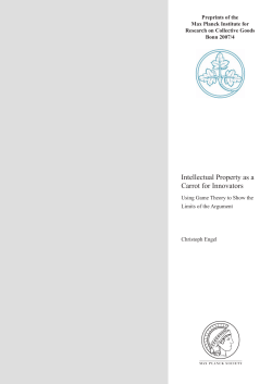 Intellectual Property as a Carrot for Innovators