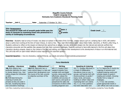 ELA Unit 2 - Magoffin County Schools