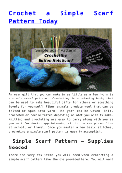 Crochet a Simple Scarf Pattern Today