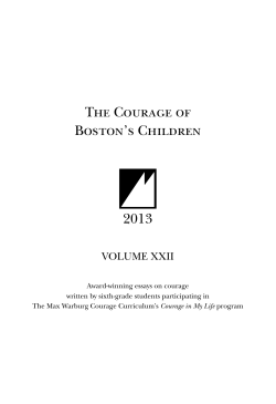The Courage of Boston`s Children 2013