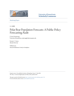 Polar Bear Population Forecasts: A Public