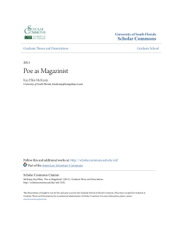 Poe as Magazinist - Scholar Commons