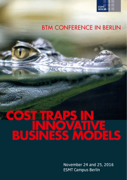 cost traps in innovative business models