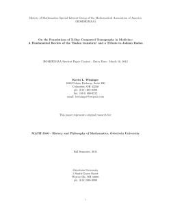 2012 &ndash; Kevin L. Wininger. - SIGMAA &ndash; History of Mathematics