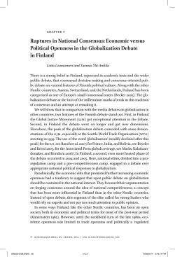 Ruptures in National Consensus: Economic versus Political