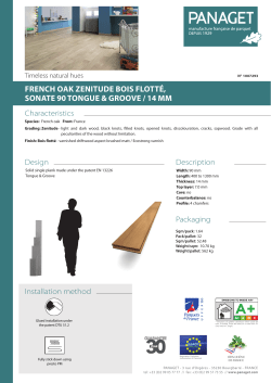 French oak ZenITUDe boIS FloTTé, SonaTe 90 TongUe