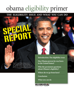 obama eligibility primer