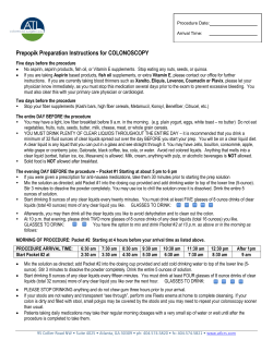 Prepopik for Colonoscopy - ATL Colorectal Surgery PC