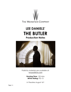 LEE DANIELS` THE BUTLER