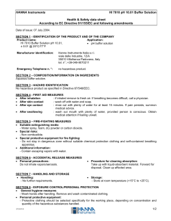 Hanna 10.01 standard reference solution MSDS