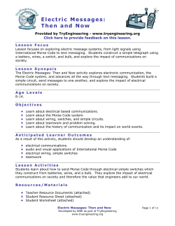 Electric Messages: Then and Now