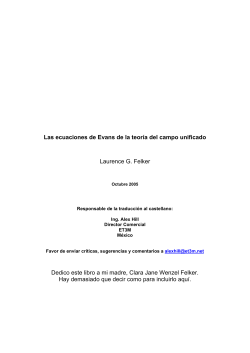 Las ecuaciones de Evans de la teor&iacute;a del campo unificado