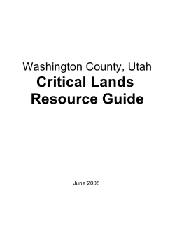 Critical Lands Resource Guide