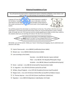 Historical Foundations of Law