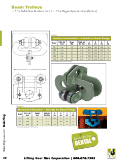 Beam Trolleys - Lifting Gear Hire