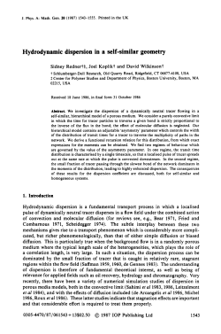 Hydrodynamic dispersion in a self-similar geometry