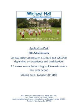 Application Pack HR Administrator Annual salary of between