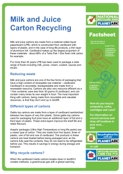 Milk and Juice Carton Recycling Factsheet