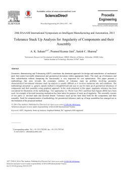 Tolerance Stack up Analysis for Angularity of Components and their