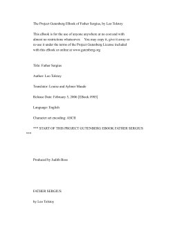 The Project Gutenberg EBook of Father Sergius, by Leo Tolstoy