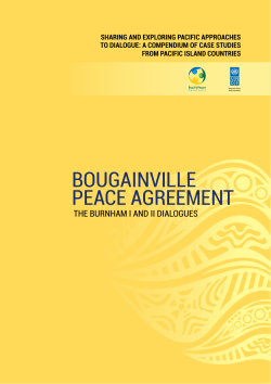 Bougainville Peace agreement - UNDP in Asia and the Pacific