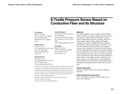 E-Textile Pressure Sensor Based on Conductive Fiber and Its