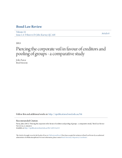 Piercing the corporate veil in favour of creditors and pooling