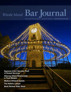 Rhode Island Bar Journal - Rhode Island Bar Association
