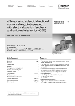 4/3-way servo solenoid directional control valves, pilot operated