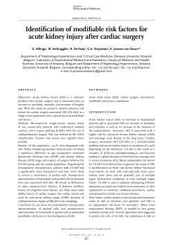identification of modifiable risk factors for acute kidney injury