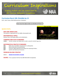 Curriculum Burst 104: Divisible by 13