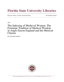 The Indexing of Medieval Women: The Feminine